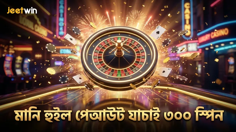 ৩০০ স্পিনে মানি হুইল ফিচারে পেআউট ফ্রিকোয়েন্সি যাচাই করা হয়েছে